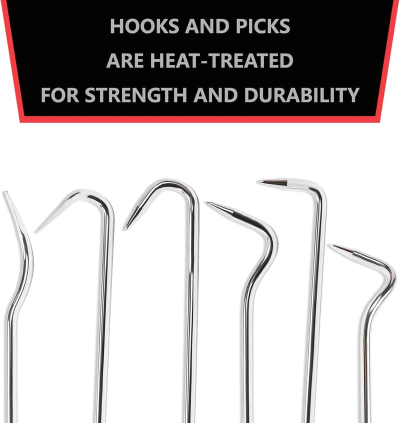 VASTOOLS Hose Removal Hook Pick Set Pack of 6, 10" Hose Hook, Spoon, 8" Remover, Puller Tool for Radiator Hoses - Image 5